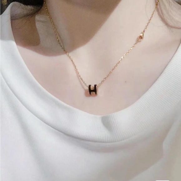 SOLD Authentic Hermes Mini Pop H Pendant in Black - Picture 4 of 4